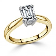 Кольцо для Помолвки с Бриллиантом огранки «Эмеральд» 0,62 ct