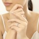 Кольцо с Бриллиантом огранки «Принцесса» 0,57 ct в Белом Золоте - фото