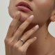 Кольцо с бриллиантом 0,37 ct из белого золота 750 пробы - фото
