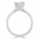 Кольцо с бриллиантом 0,37 ct из белого золота 750 пробы - фото