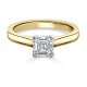 Кольцо с Бриллиантом «Ашер» 0,62 ct из Желтого Золота 750 пробы - фото