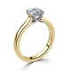 Кольцо с Бриллиантом «Ашер» 0,62 ct из Желтого Золота 750 пробы - фото