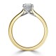 Кольцо с Бриллиантом «Ашер» 0,62 ct из Желтого Золота 750 пробы - фото