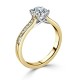 Ring with 0,56 ct Diamond and 0,45 ct Placer in Yellow Gold - фото