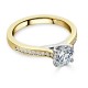 Ring with 0,56 ct Diamond and 0,45 ct Placer in Yellow Gold - фото