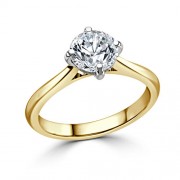 Кольцо для Помолвки из Желтого Золота 750 пробы с Бриллиантом 0,53 ct