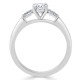 Кольцо с Бриллиантами огранки «Круг» 0,51 ct и «Груша» 0,22 ct в Белом Золоте 750 пробы - фото