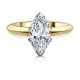 Кольцо для Помолвки из Желтого Золота с Бриллиантом «Маркиз» 0,55 ct - фото