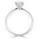 Ring with Round Diamond 0,55 ct in White Gold - фото