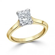 Кольцо для Помолвки из Желтого Золота с Бриллиантом «Радиант» 0,65 ct