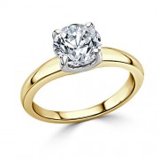 Кольцо для Помолвки с Бриллиантом 0,51 ct из Желтого Золота 750 пробы