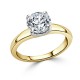 Кольцо с Бриллиантом 0,51 ct из Желтого Золота 750 пробы - фото