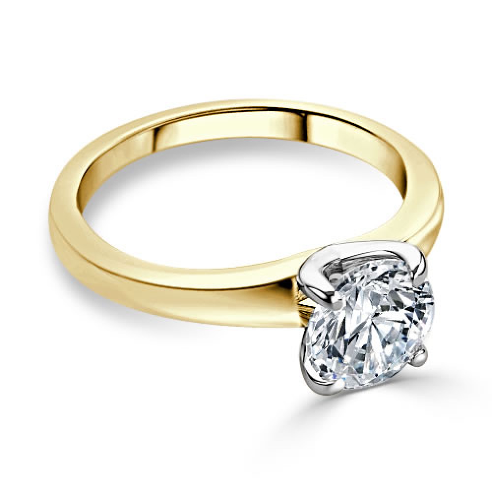 Кольцо с Бриллиантом 0,51 ct из Желтого Золота 750 пробы - фото