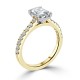 Ring with 0,71 ct "Radiant" Diamond and 0,56 ct ScatteRing in 750 Yellow Gold - фото