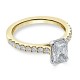 Ring with 0,71 ct "Radiant" Diamond and 0,56 ct ScatteRing in 750 Yellow Gold - фото