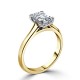 Кольцо для Помолвки с Бриллиантом «Эмеральд» 0,70 ct в Желтом Золоте 750 пробы - фото