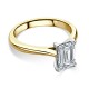 Кольцо для Помолвки с Бриллиантом «Эмеральд» 0,70 ct в Желтом Золоте 750 пробы - фото