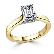 Кольцо для Помолвки с Бриллиантом «Эмеральд» 0,54 ct в Желтом Золоте