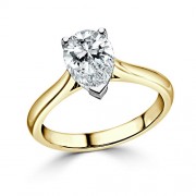 Кольцо для Помолвки с Бриллиантом огранки «Груша» 0,42 ct