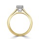 Кольцо с Бриллиантом огранки «Кушон» 0,51 ct из Желтого Золота 750 пробы - фото