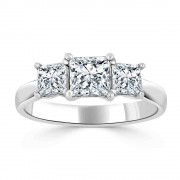 Кольцо для Помолвки с Бриллиантами «Принцесса» 0,70 ct в Белом Золоте 750 пробы