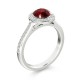 Engagement Ring in 750 White Gold with Ruby 0,59 ct - фото