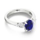 Кольцо из Белого Золота 750 пробы с Сапфиром 0,96 ct и Бриллиантами 0,22 ct - фото